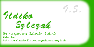 ildiko szlezak business card