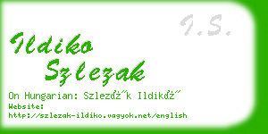 ildiko szlezak business card